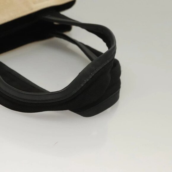 PRADA Sports Tote Bag Canvas Beige Black Auth bs27461 - Picture 8 of 16